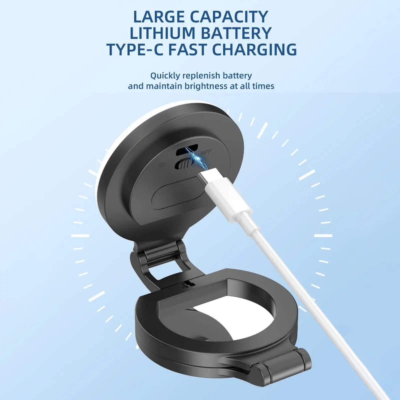 ضوء ملء مغناطيسي ناعم قابل للتعديل مع مرآة ضوء سيلفي للتجميل المغناطيسي للهواتف لمكياج التصوير الفوتوغرافي للعمل #1