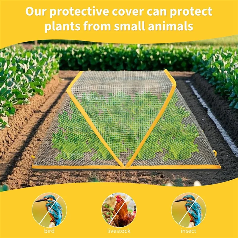 

【Today-Only!】2Pcs Foldable Raised Garden Beds 80* 34* 35Cm Garden Row Accelerator Plants Cover Vegetable Rows Plant Protector