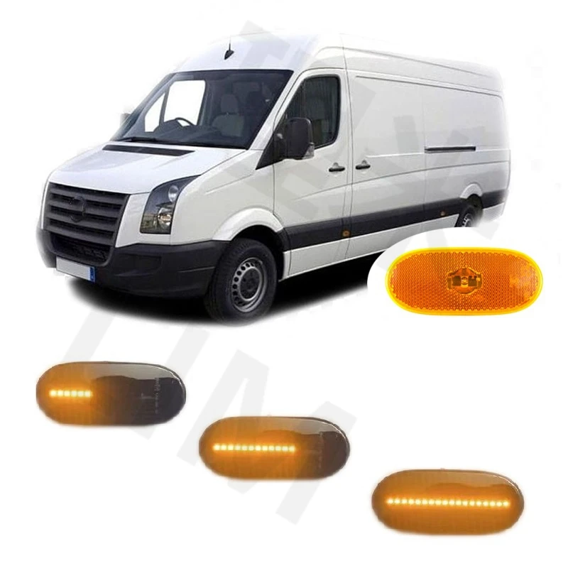 for Volkswagen Crafter I 30-55 2E 2006 - 2011 Facelift 2011 - 2016 Dynamic LED Indicator Side Marker Signal Light Tuning