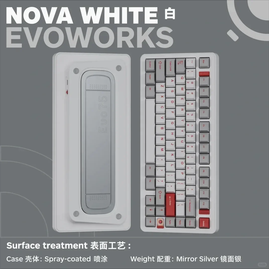 EvoWorks EVO75 メカニカルキーボード 3モード無線 ホットスワップ