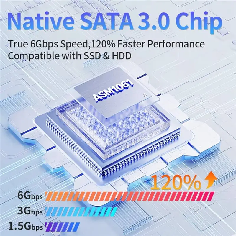 Stylish-SATA 3.0 For Pcie Expansion Card 2-Port 6Gbps Controller Adapter For SSD HDD NAS For Windows Linux Hot-Swappable ASM1061