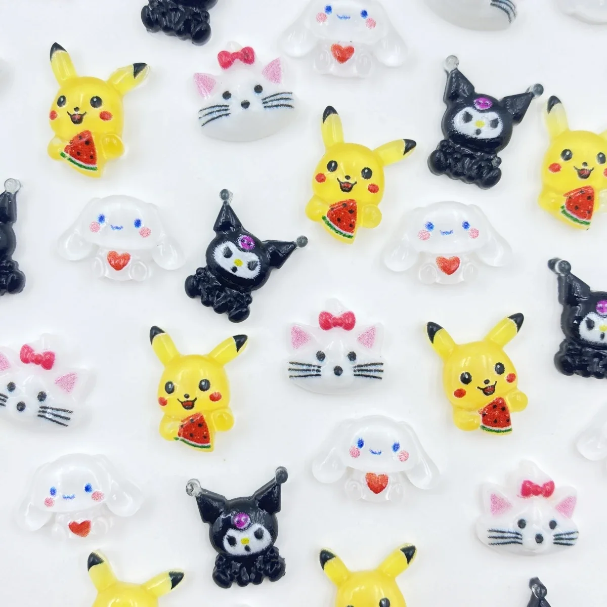 50PCS Mini Cartoon Animal Nail Art Flat Back Resin Figurines Rhinestone Scrapbook Decal Decoration Crafts