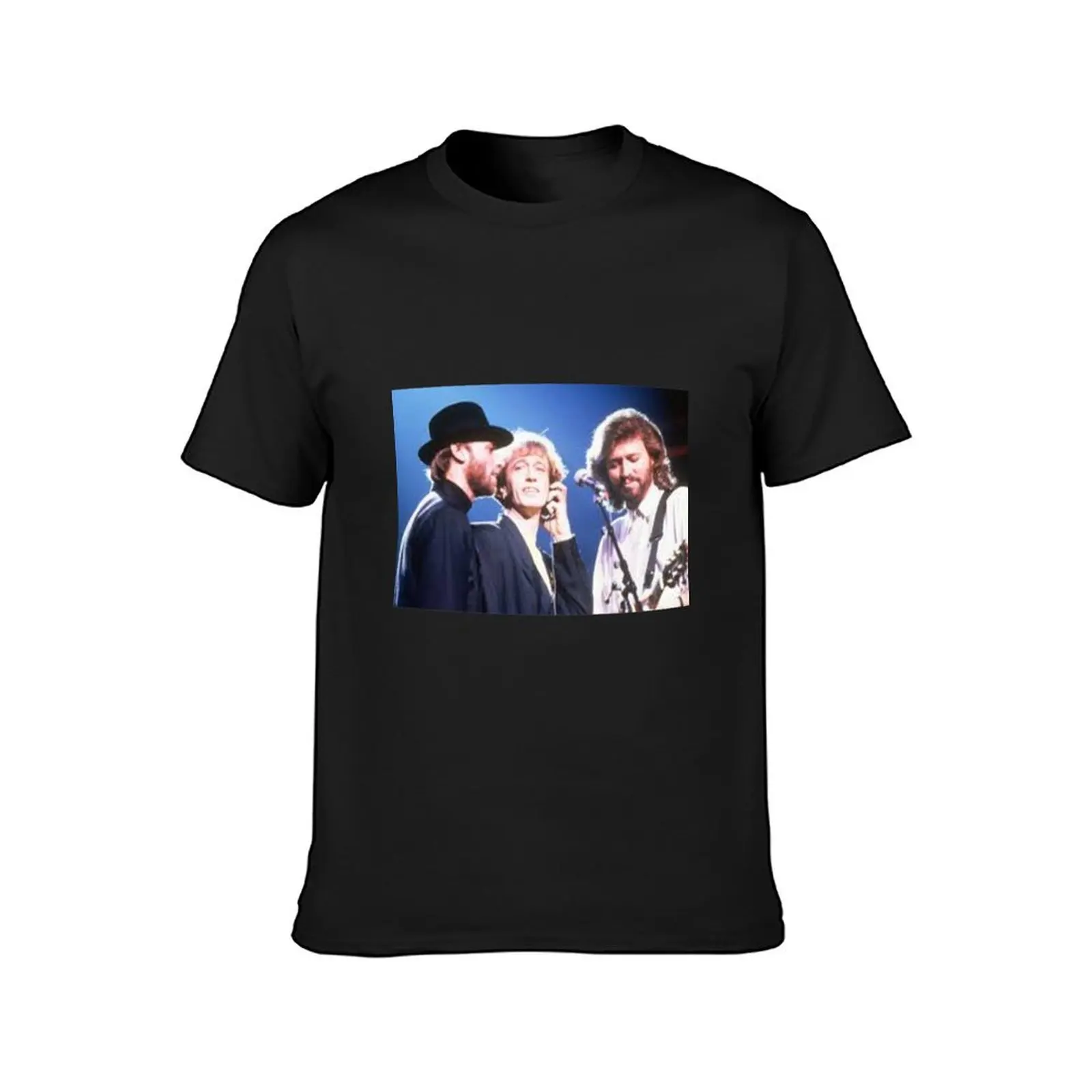 Bee Gees Big Head T-Shirt sweat vintage clothes kawaii clothes heavy weight t shirts for men