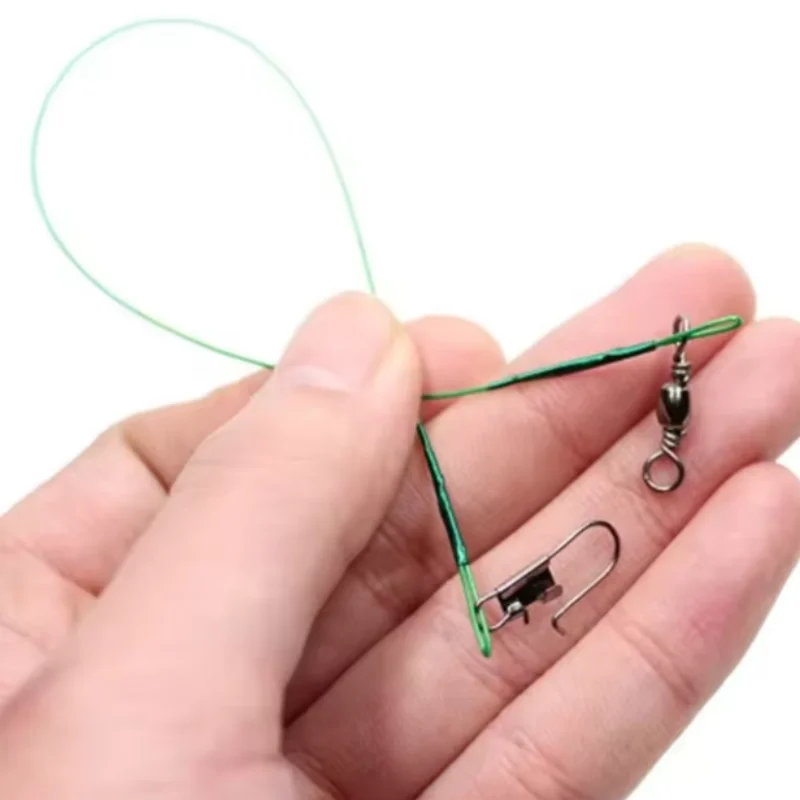 Anti Bite Steel Fishing Line Steel Wire Leader With Swivel Fishing Accessory Lead Core Leash Fishing Wire 15cm 20cm 30cm view 5