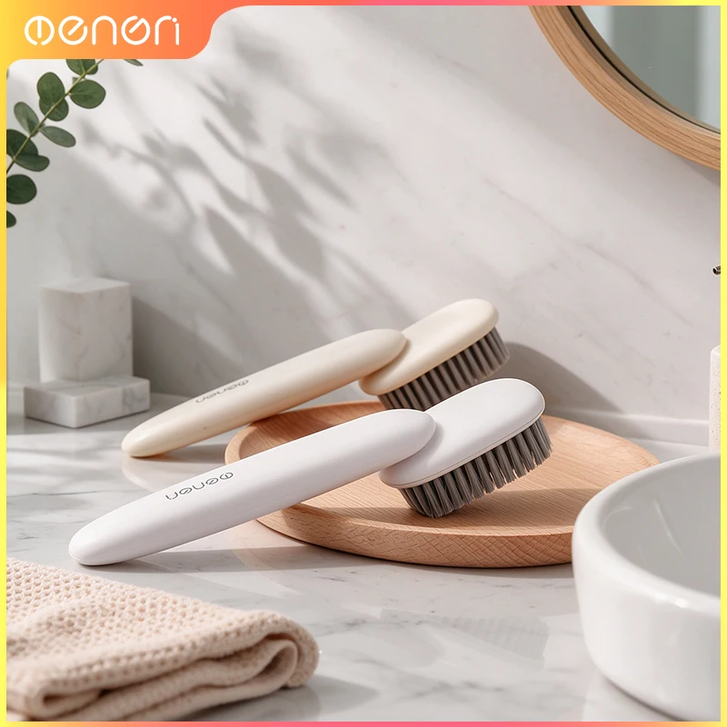 Handheld Cleaning Brush Long Handle Soft Bristle Scrub Brush For Bathroom Clothes Shoes Household Surface Cleaning