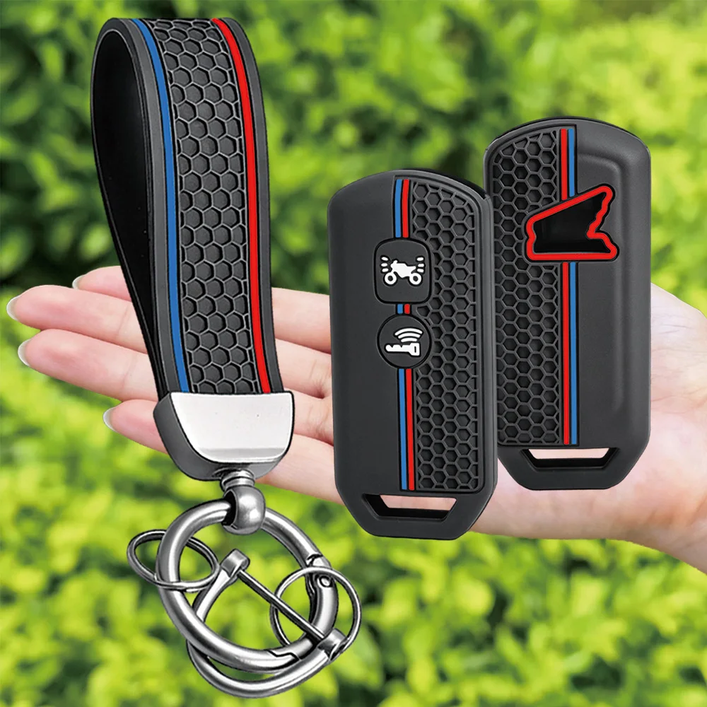 Silicone Holder Keychain Key Cover Key Case for Honda SH 125 Forza 350 250 750 ADV 150 X-ADV SH150i SH300 150 PCX 125 2020-2023