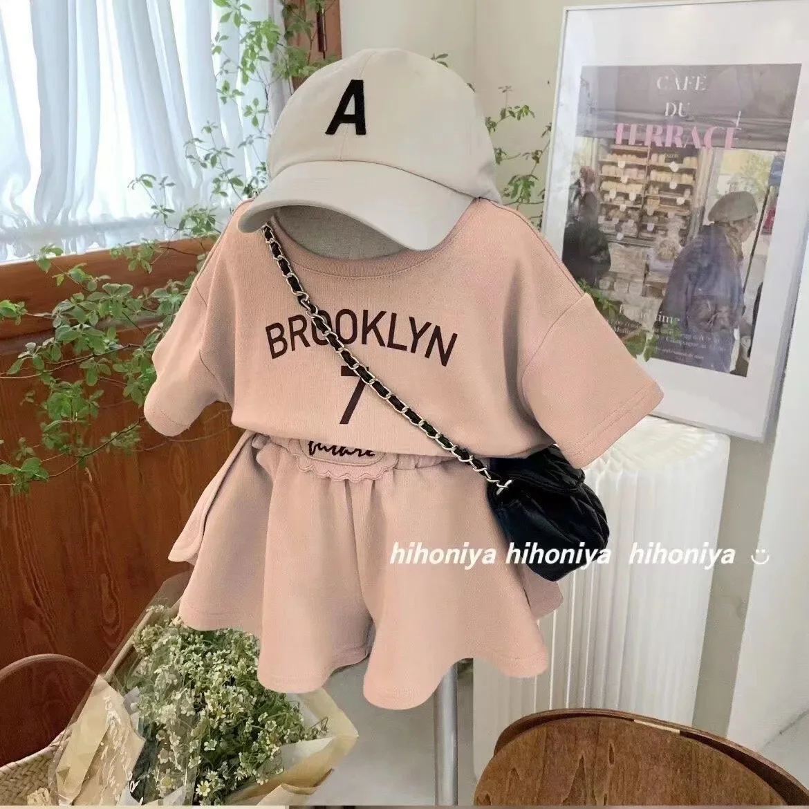 Girls Set 2026 Baby Girl's Summer Short Sleeve Clothing Suits Letter Printed Cotton 2Piece Sport Outfits 1-7Y Children's Clothes