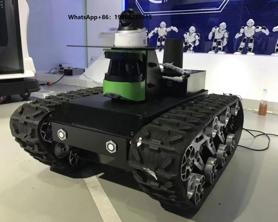 High Quality Rubber Track Platform Crawler Chassis Fire protection and Inspection Car Remote Control Robot Chassis Robot