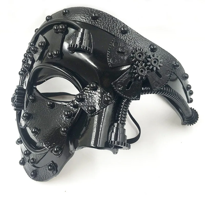 Le Cool Halloween Steampunk Masquerade Party Half-Face Mask Antique Opera Stage Carnival Costume Props