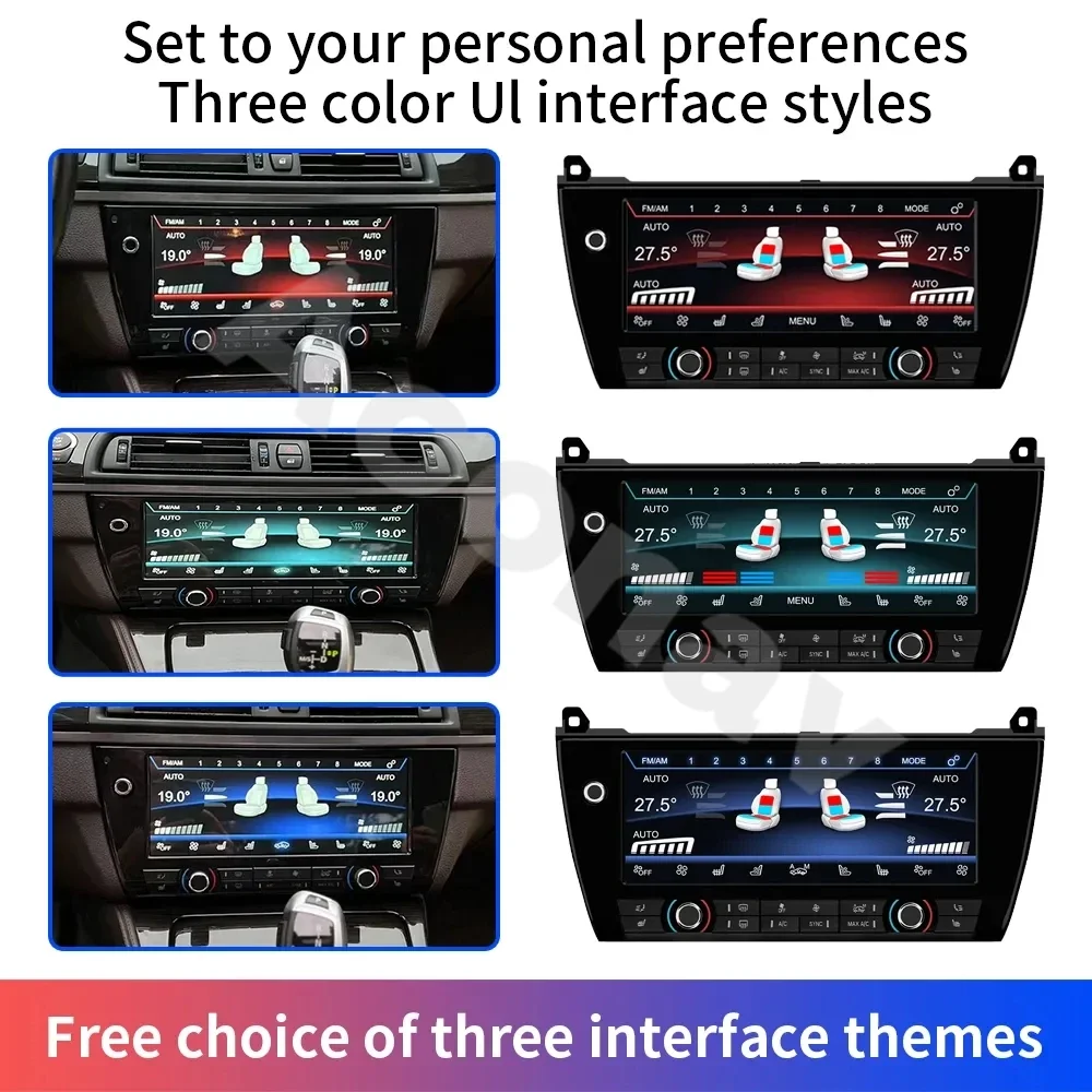 Car Air Conditional Climate Board AC Panel For BMW 5 Series F10 F11 5GT F07 F18 M5 2009-2018 LCD Touch Control Stereo Screen