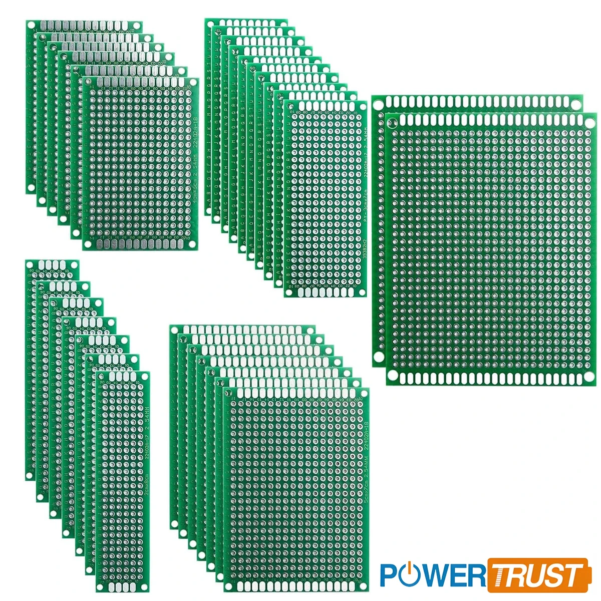 32Pcs/5 sizes Double Sided PCB Board Prototype Kit for DIY Soldering