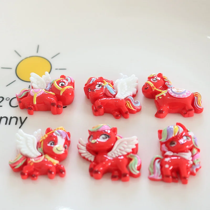10Pcs Red Winged Horse Flat Ba - огляд і ціна Phone Cases Horse