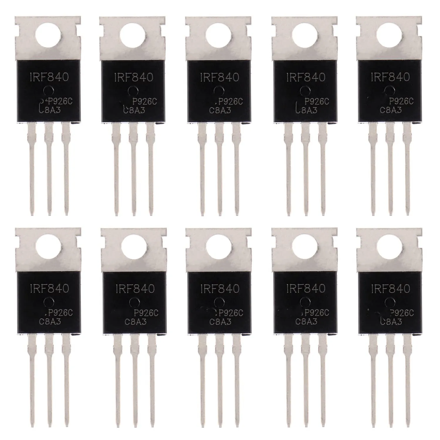 10PCS/lot IRF840 MOSFET IRF840N 8 A 500 V IRF840 N-Channel Power MOSFET Transistor TO-220AB