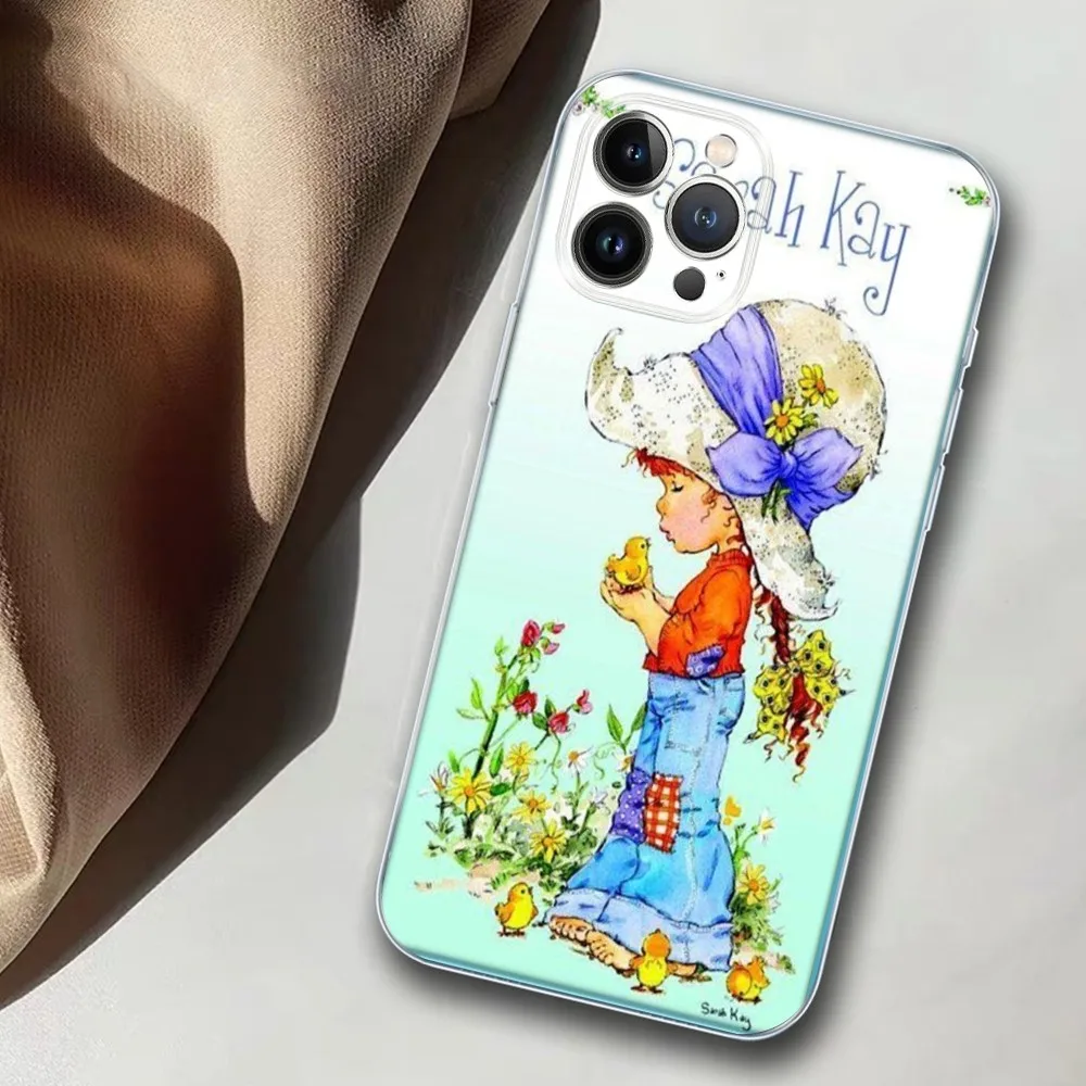 Sarah Kay Little Girl Phone Case For iPhone 15 14 11 12 13 Mini Pro XS Max Cover 6 7 8 Plus X XR SE 2020 Funda Shell