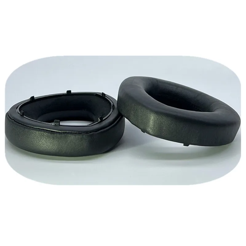 Copriorecchie in pelle di pecora per Sennheiser HD700 sostituzione delle cuffie 1 paio di cuscinetti per le orecchie della fascia auricolare cuscino in schiuma nero