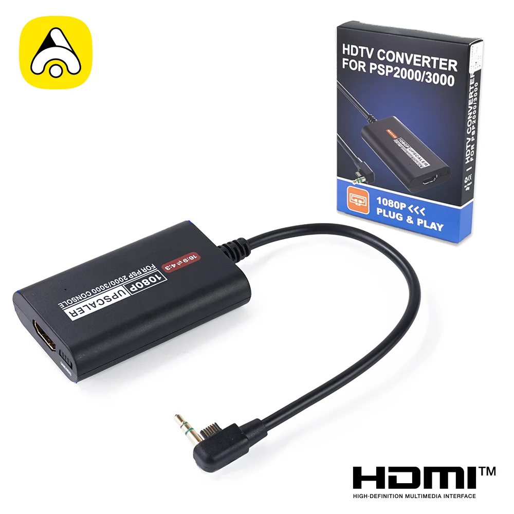 Apexneer 1080P HDTV HDMI™ Converter Adapter For PSP 2000/3000 Game Console Video Converter Plug & Play