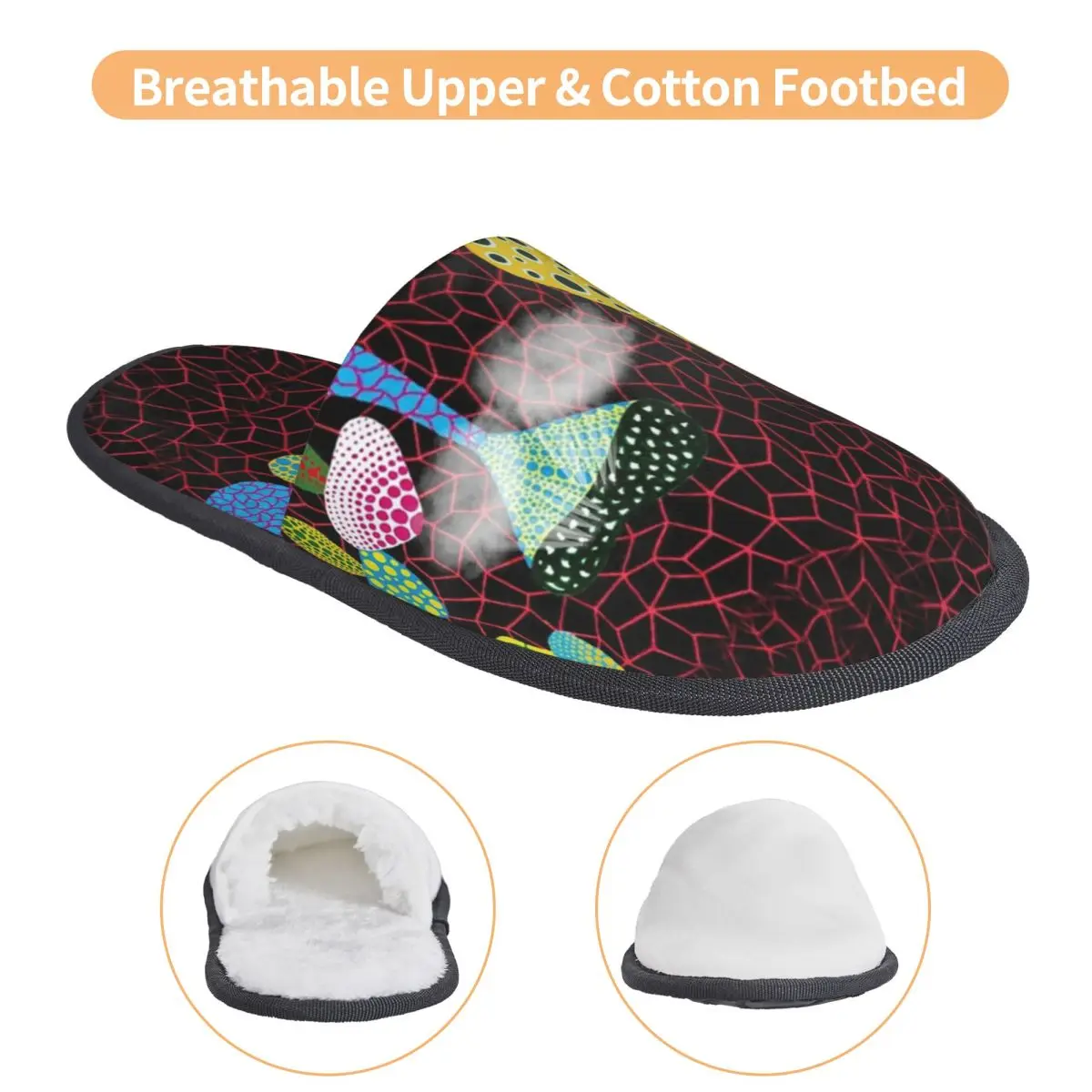 يايوي كوساما قالب فني مريح مع شباشب من إسفنج الذاكرة للنساء أحذية منزلية للفندق