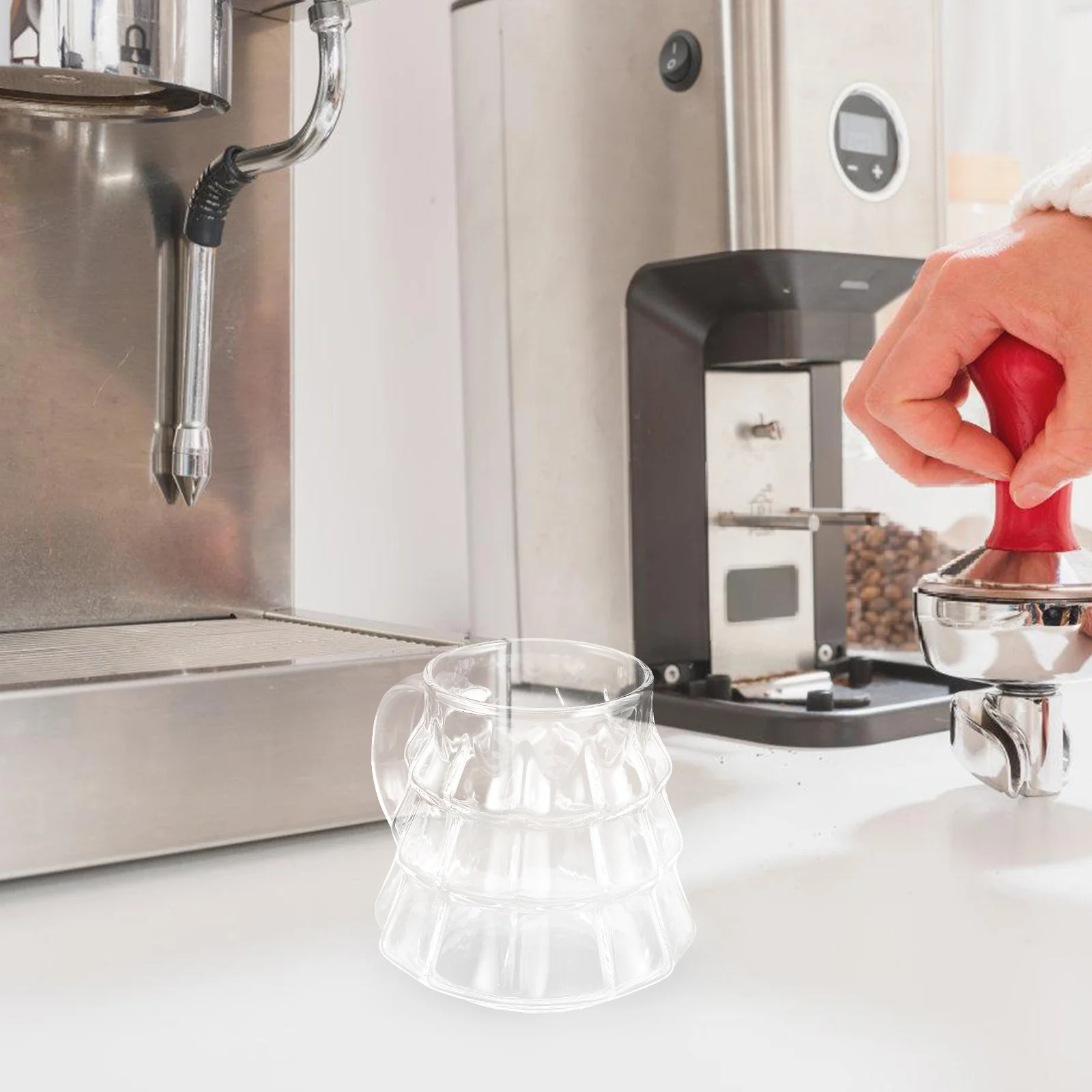 

Рождественская кружка из прозрачного боросиликатного стекла с рисунком сосновой шишки, чашка для чая, кофе для зимних праздников, подарок для домашней кухни