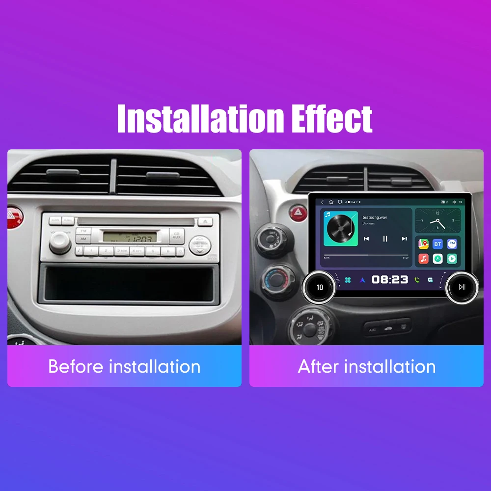 11.8 Inch 2K Double Knobs 2 Din Car Radio For Honda fit 2007-2014 Car Radio DVD Multimedia Video Player Android Auto Carplay