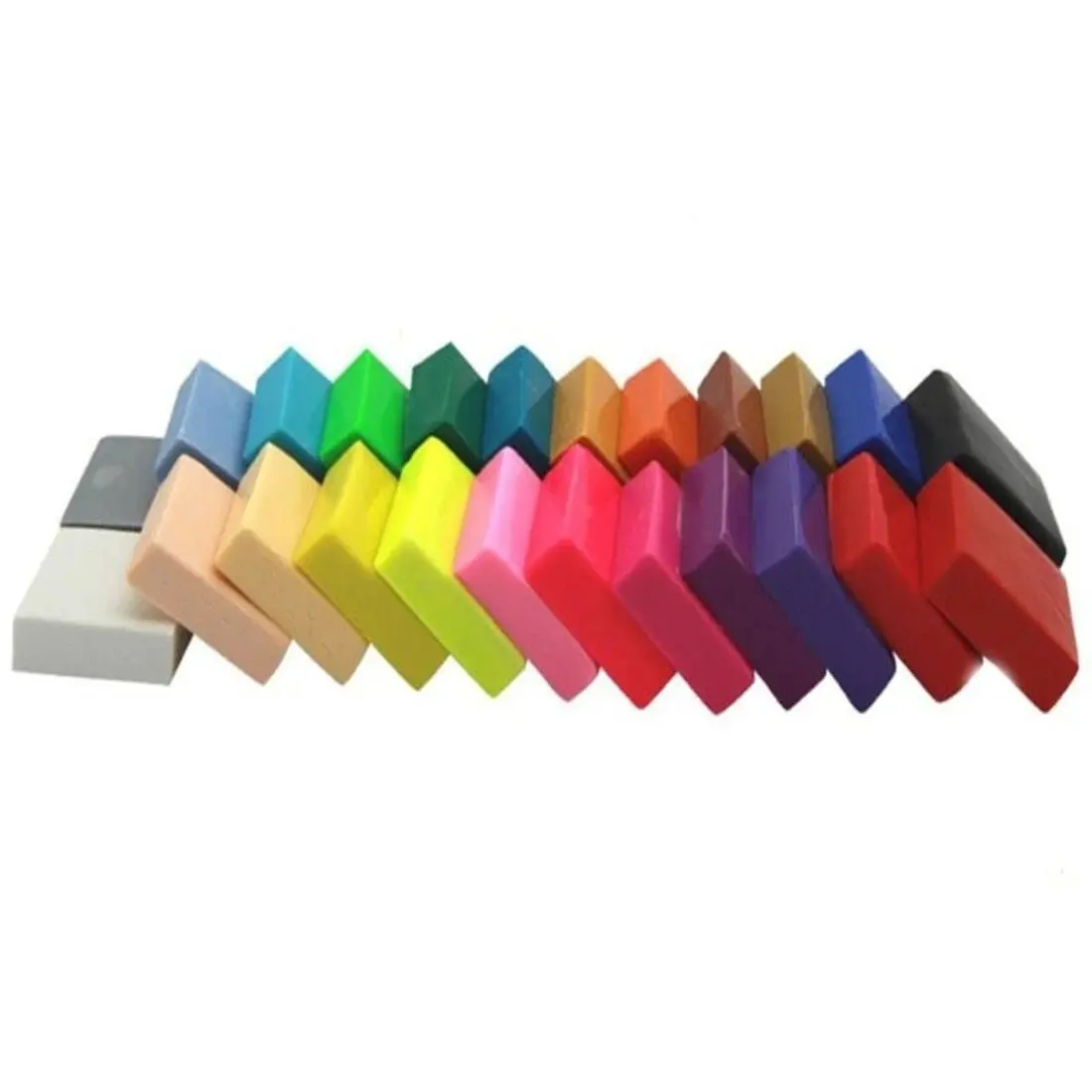 24 Colors Polymer Clay Blocks With Tools Kit Molding Craft Oven Bake Beginer Kids Diy Earrings Dolls Jewerly Accessories