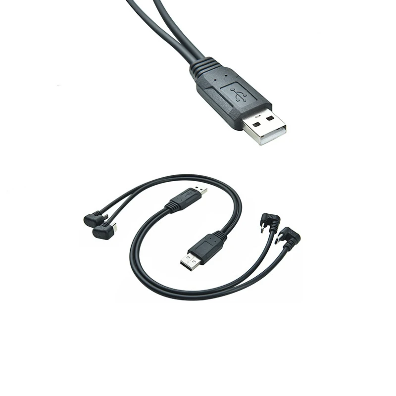 An-droid TYPE C ذكر + micro5p ذكر واحد إلى اثنين من الهاتف المحمول اللوحي البيانات على شكل حرف U كابل شحن 1/2