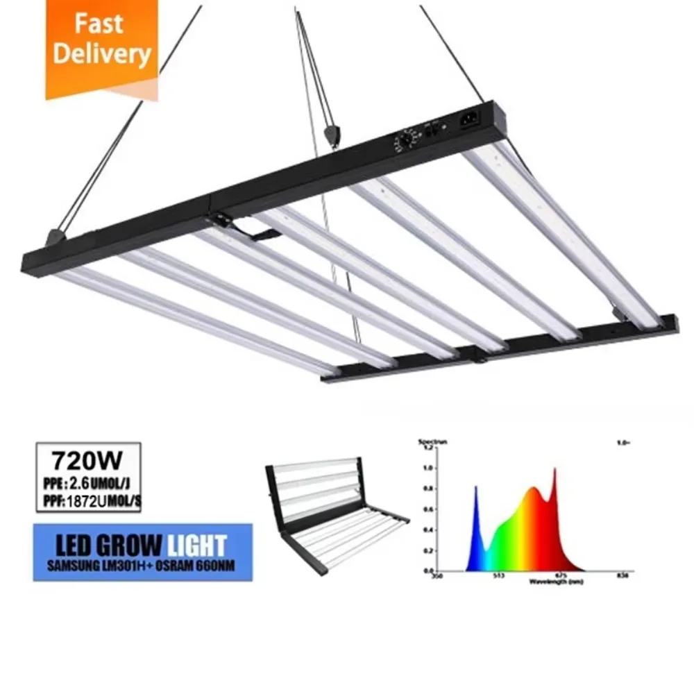 2024 Commercial Dimmable Full Spectrum Light Emitting Diode Grow 720 Watt Indoor Plant Grow Light