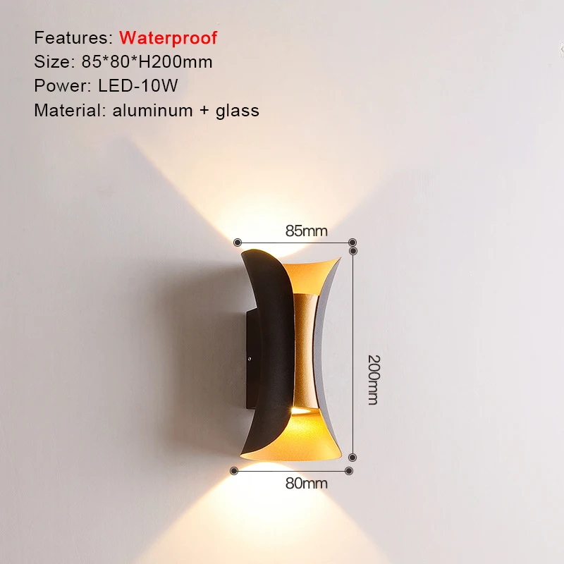 TRAZOS Ronde Vierkante Moderne Wandlampen Tuin Veranda Ip65 Waterdichte Up Down Verlichting Outdoor Led Slaapkamer Lamp Muur Decor