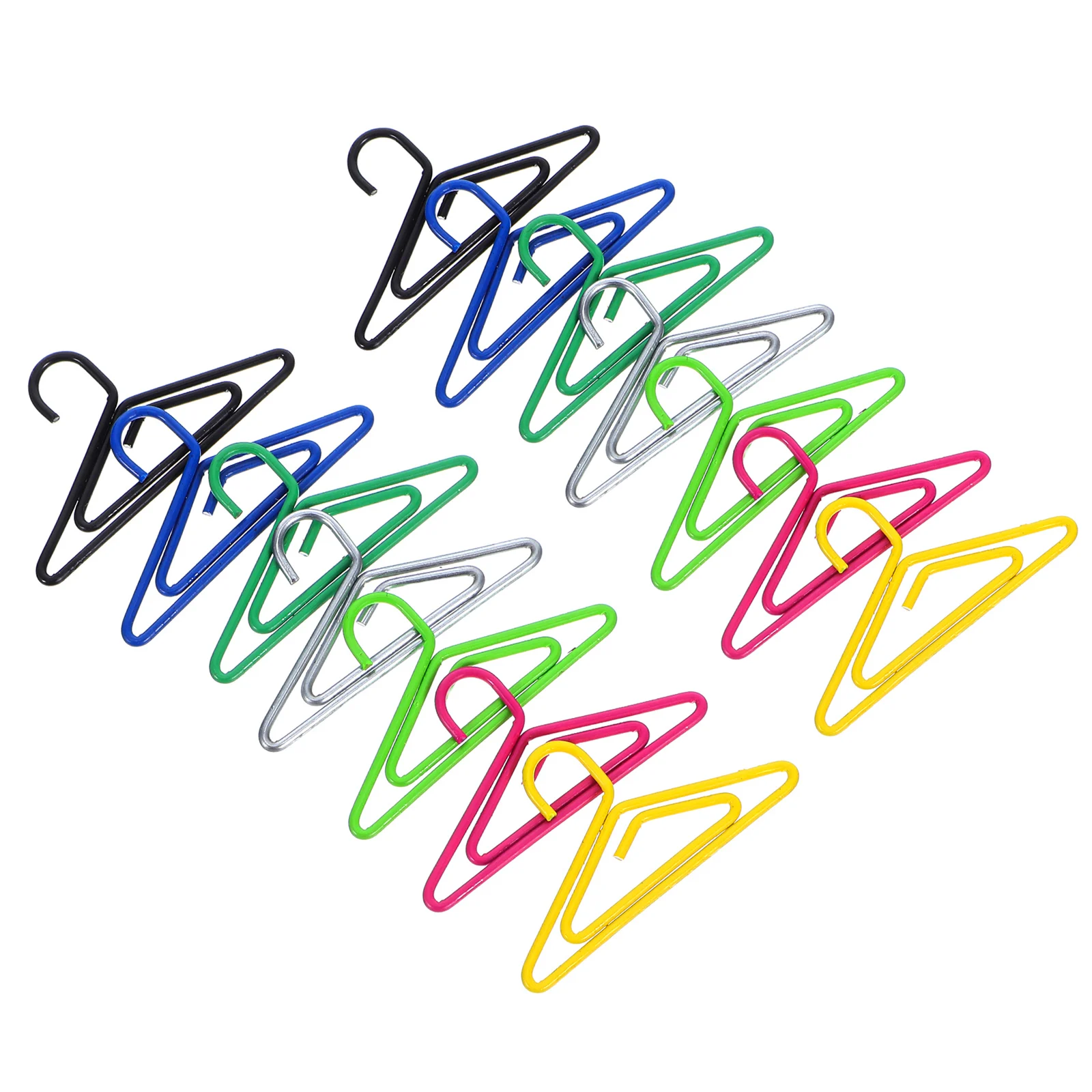 

100 Pcs Folder Clothes Hanger Paper Clip Office Hangers Metal File Document Clips