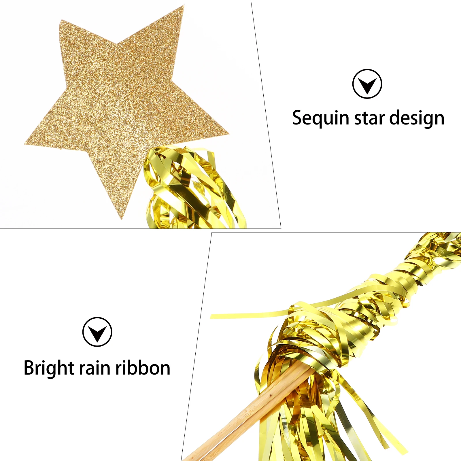 

6 Pcs Fairy Stick Props Girls Wand Wands Celebrity Party Angel Wood Halloween Star