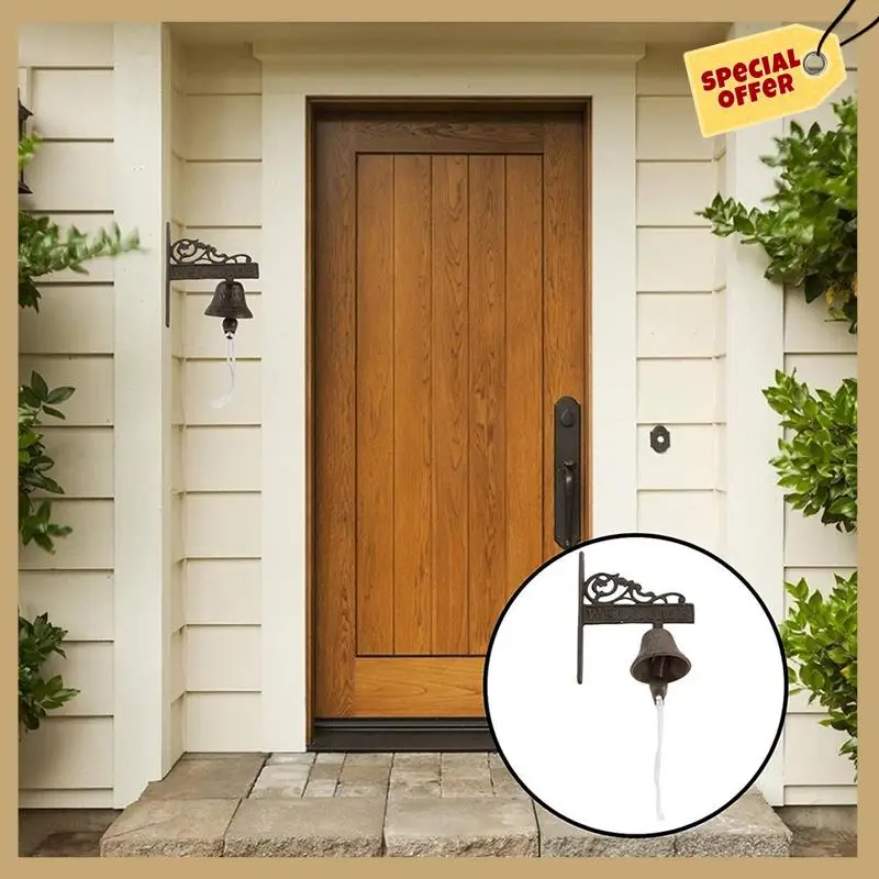 1 шт. железный винтажный декоративный дверной звонок в стиле кантри, добро пожаловать, дверной звонок, крыльцо, декоративный дверной звонок