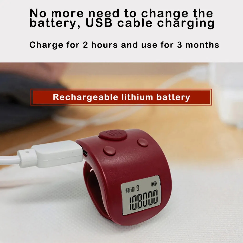 

Ручной счетчик, перезаряжаемое цифровое счетное кольцо, регулируемый пресс-лоток