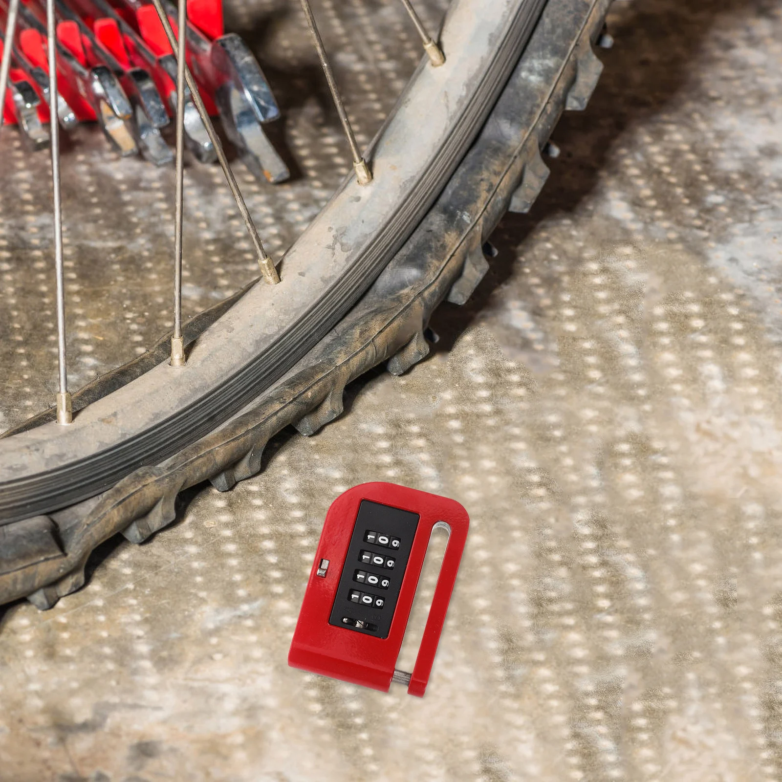 

High Security 4-Digit Password Disc Brake Lock Compact Aluminum Alloy Anti-Theft Solution for Mountain Bikes Electric Scooters