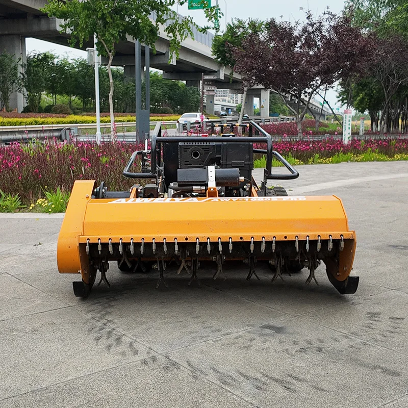

Customized Commercial Lawn Mower High Power Petrol Crawler Robot RC Mower Large Area Landscape Maintenance flail mower