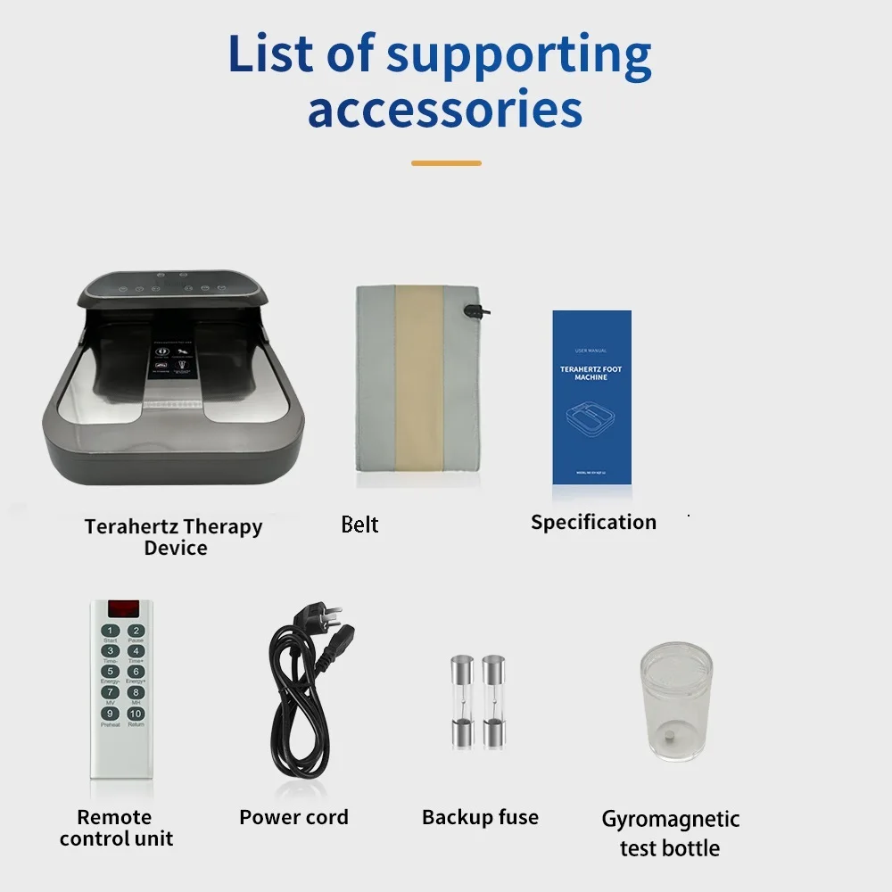 PEMF Terahertz Therapy Plus Red and blue light 2in1 P90 P100 Foot Spa Remote Control Wireless PEMF Massager Health Care