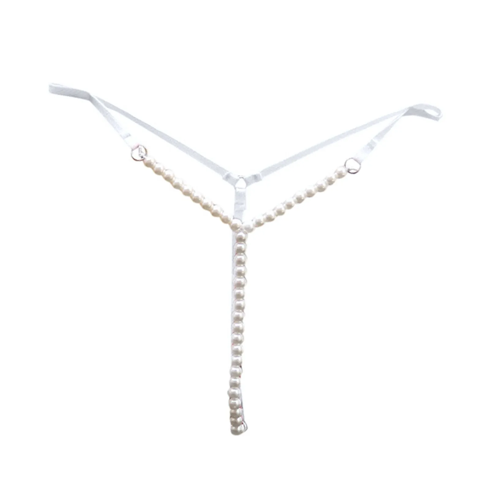 Erotické tangá s perlovými korálky pro ženy, sexy spodní prádlo s T-back kroužky a přezkami, tenké ramínko, spodní prádlo pro ženy, porno tanga - náhled 4