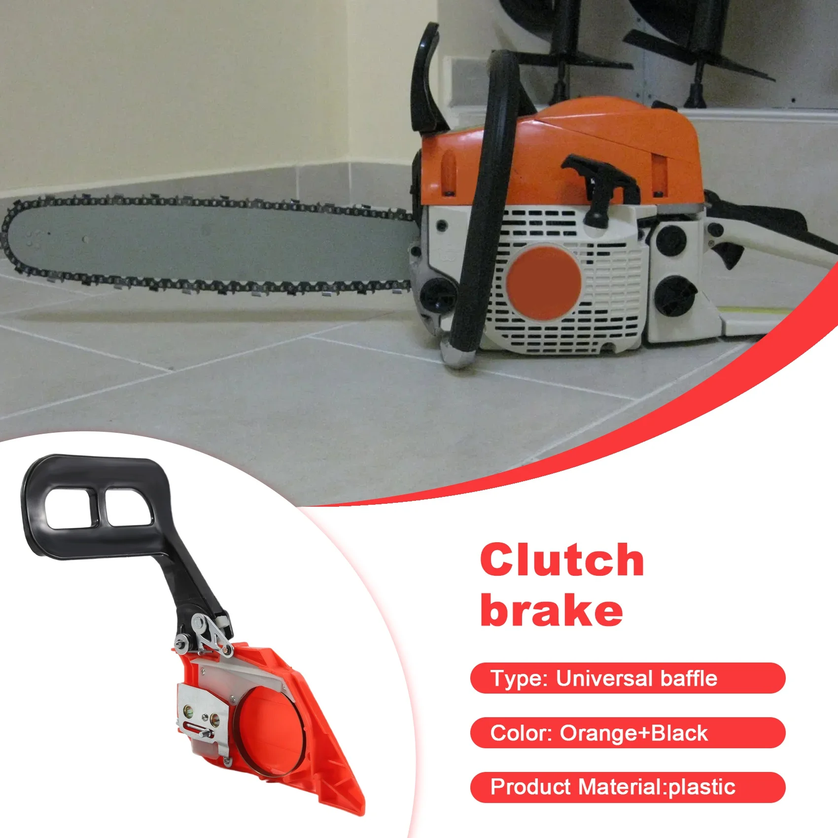 A69eclutch Sprocket Chain Cover Brake Handle Clutch Cover Fit For Chinese Chainsaw 4500 5200 5800 5900 Replacement