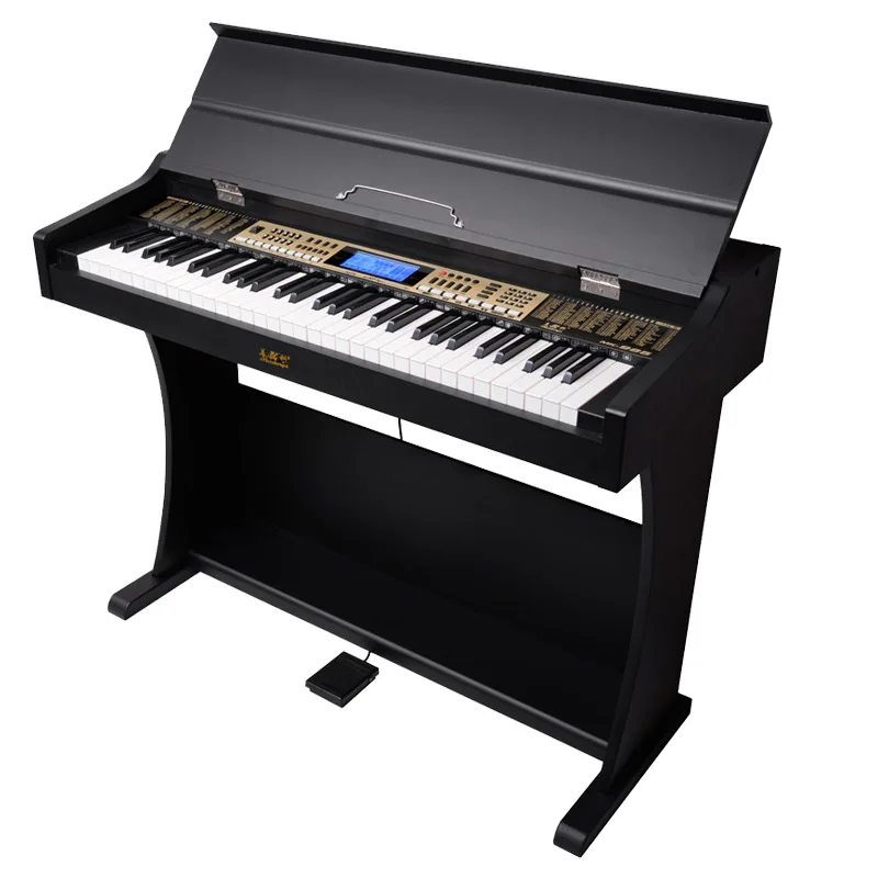 61-Key Digital Piano Portable Heavy Hammer Keyboard Sliding Cover Triple Pedal Quality Electronic MIDI Used Plastic Speakers