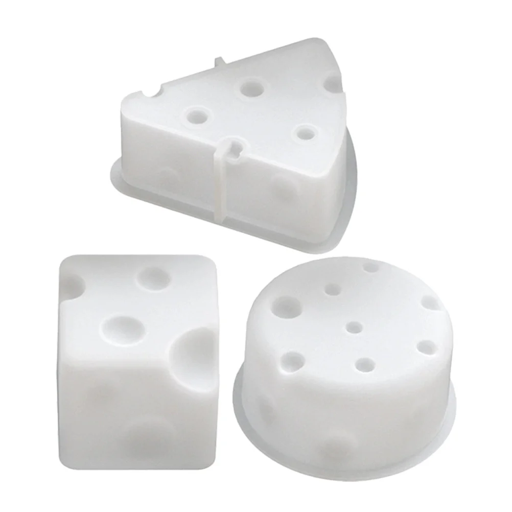 

3 шт. силиконовые формы в форме сыра DIY 3D формы ароматерапевтический воск пчелиный воск ароматный сырный десерт силиконовая форма