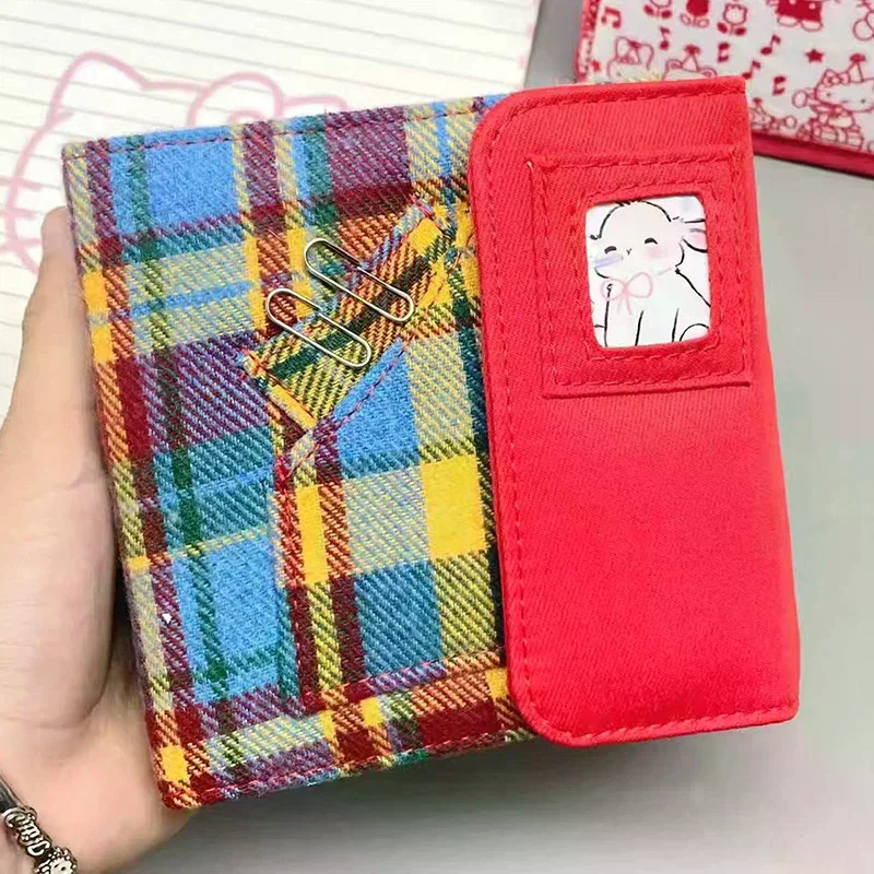 Creative Candy Color Loose Leaf Fabric Grid Card Book Photo Album Fashion Idol Photo Collection Photocards Collect