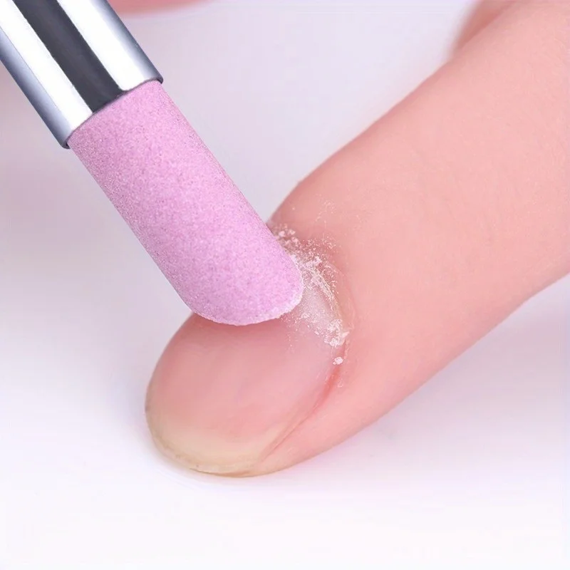 5 pz/set Scrub Penna per rimuovere le cuticole Set di lime per unghie Pietra di quarzo Polish Pusher Strumento Unghie Art Manicure