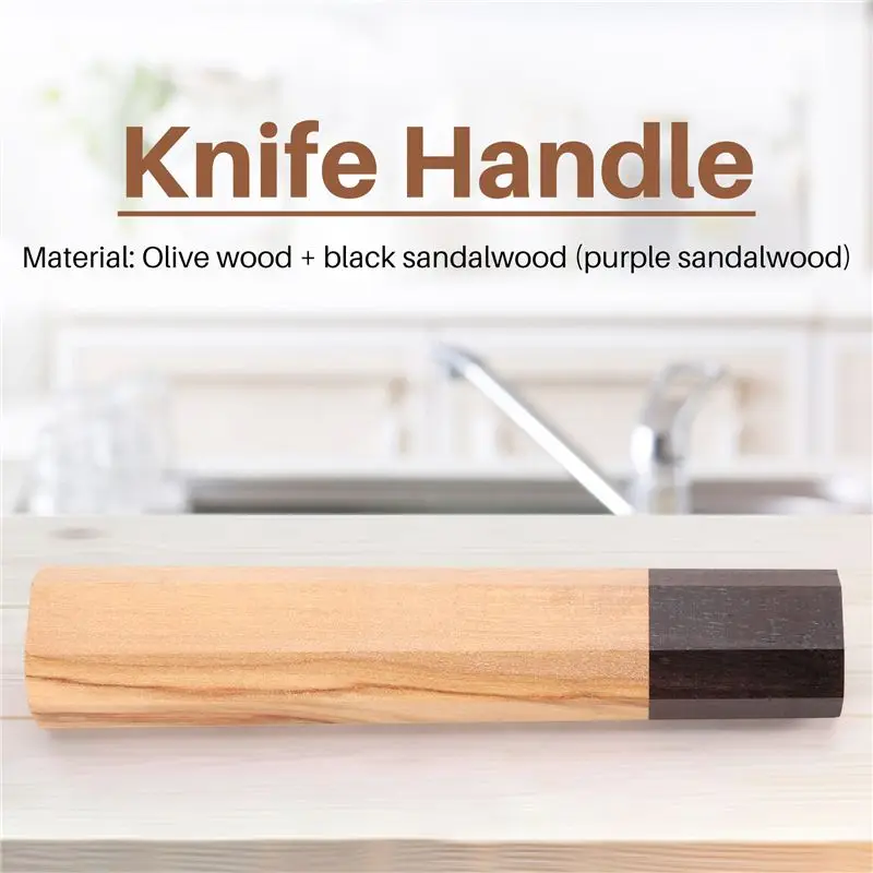 Chef Knife Wa Handle Wood Handle Octagonal Handle Crafts Manual DIY Semi-Finished Damascus Knife Handle Kitchen-AT30