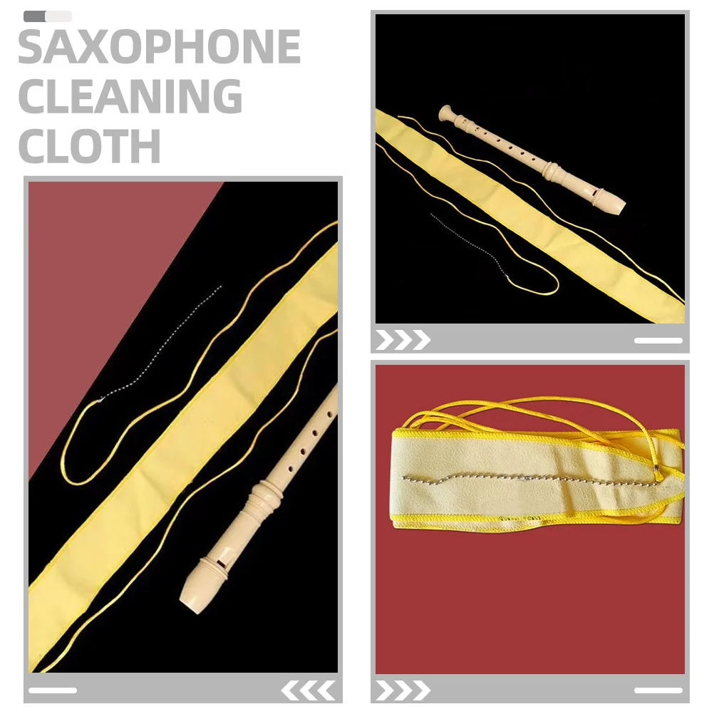 

Portable Saxophone Cleaning Cloth Soft Durable Music Instrument Care Tool for Flute Clarinet Oboe Cleaning Flute Clean Cloth