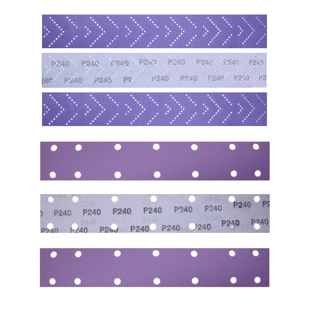 

5Pcs Sanding Sheet 70mmx400mm Porous Hook and Loop Vacuum Polished Automotive Sandpaper Sheet Precision Molded Ceramic Film