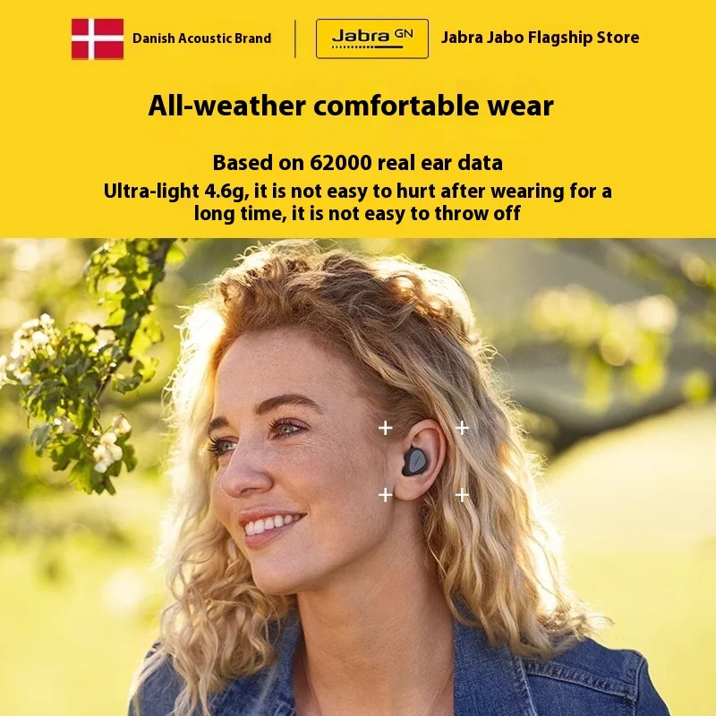 Jabra Elite 4 True Wireless Bluetooth Earbuds Active Noise Reduction Headphones APTX Waterproof Comfortable Earphones Custom