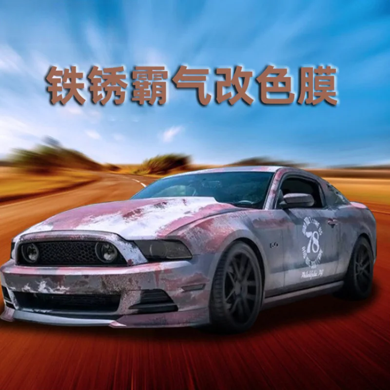 

Vintage Car Rust Pattern Disguise Color Change Film Imitation Rust Personalized Printing Film Retro Graffiti Spray Paint Film