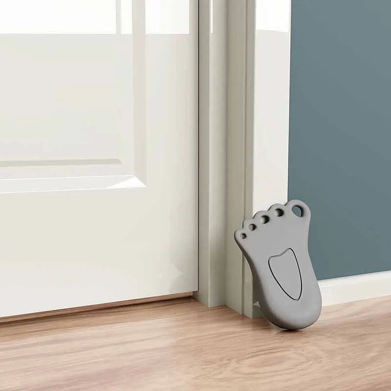 Creative Simulated Feet Anti-Collision Door Stopper Doorstop Bumper Bathroom Room No Need To Punch Holes Door Stopper