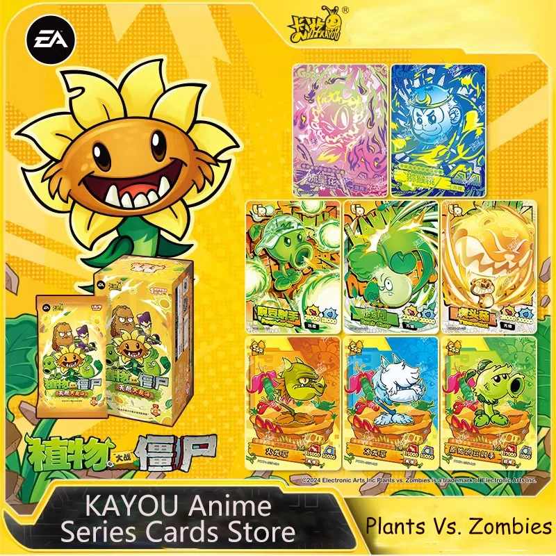 New KAYOU Genuine Plants Vs. Zombies Card Wonderful Natural Journey Endless Battle Kung Fu Jurassic World Game Collection Card