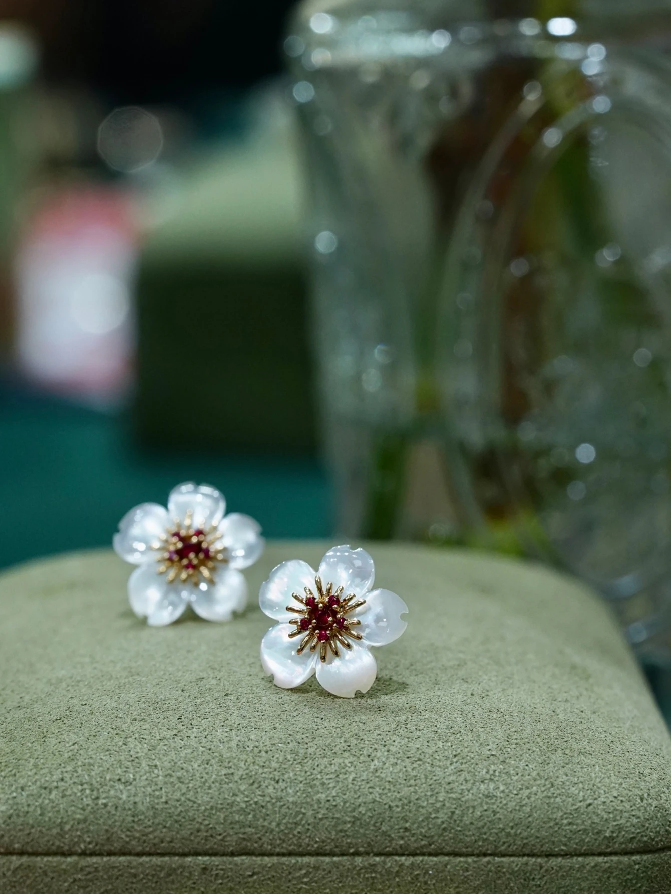 

Pure silver S925 women's jewelry, summer flower earrings, proposal occasion matching, holiday gift selection