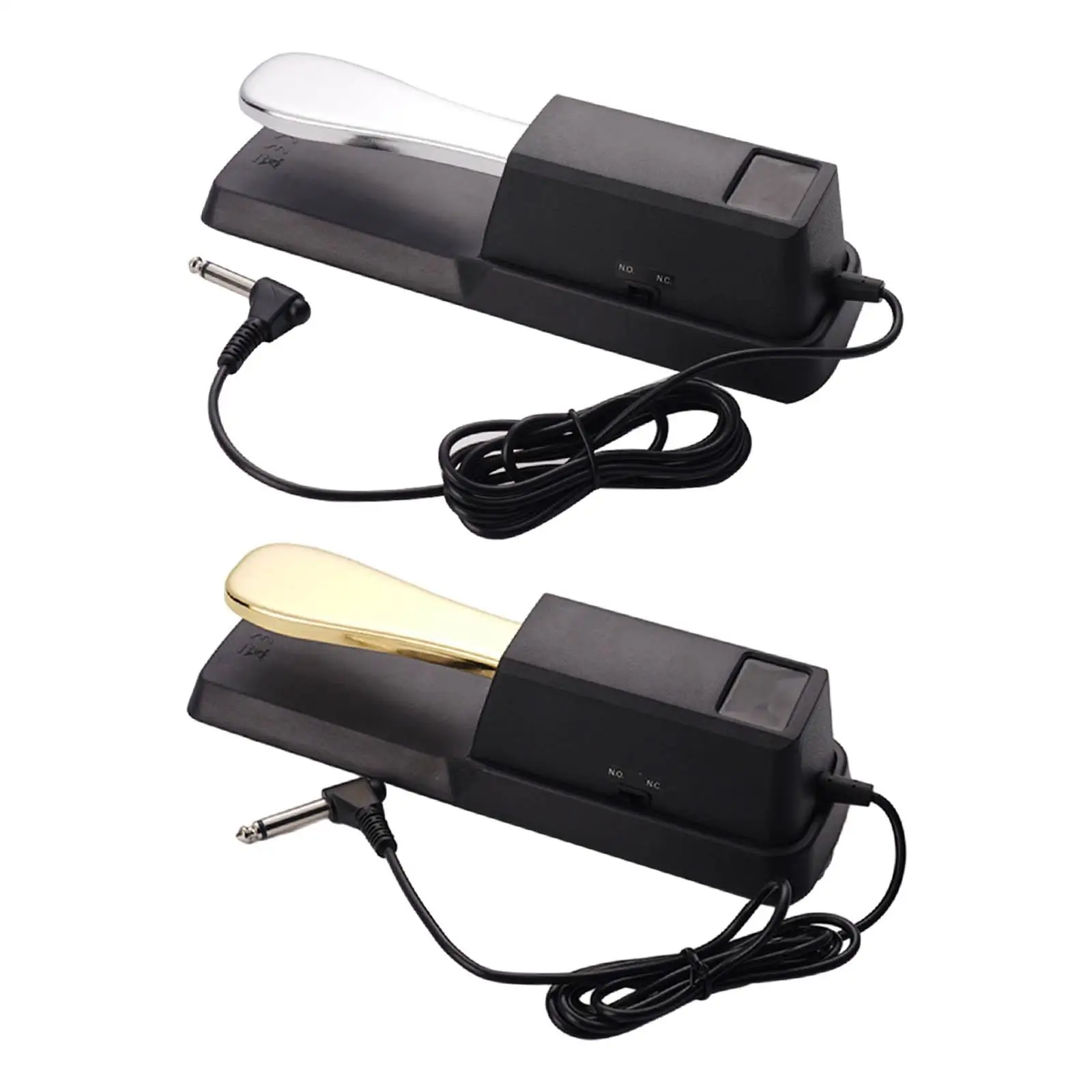 Keyboard sustain pedal with polarity switch for musical instrument accessories