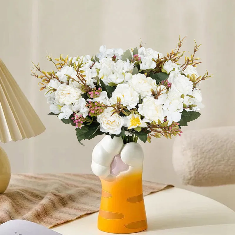 Künstliche Blumen Seide Pfingstrose Rose Valentinstag Haus Zimmer Outdoor Hof Garten Kranz Hochzeit Brautstrauß DIY Geschenke Prop Decora